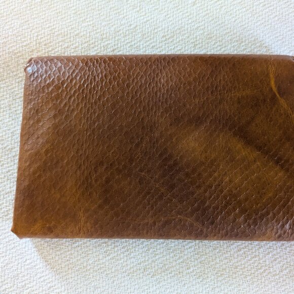 HL USA Brown Leather Clutch Purse - Picture 2 of 4